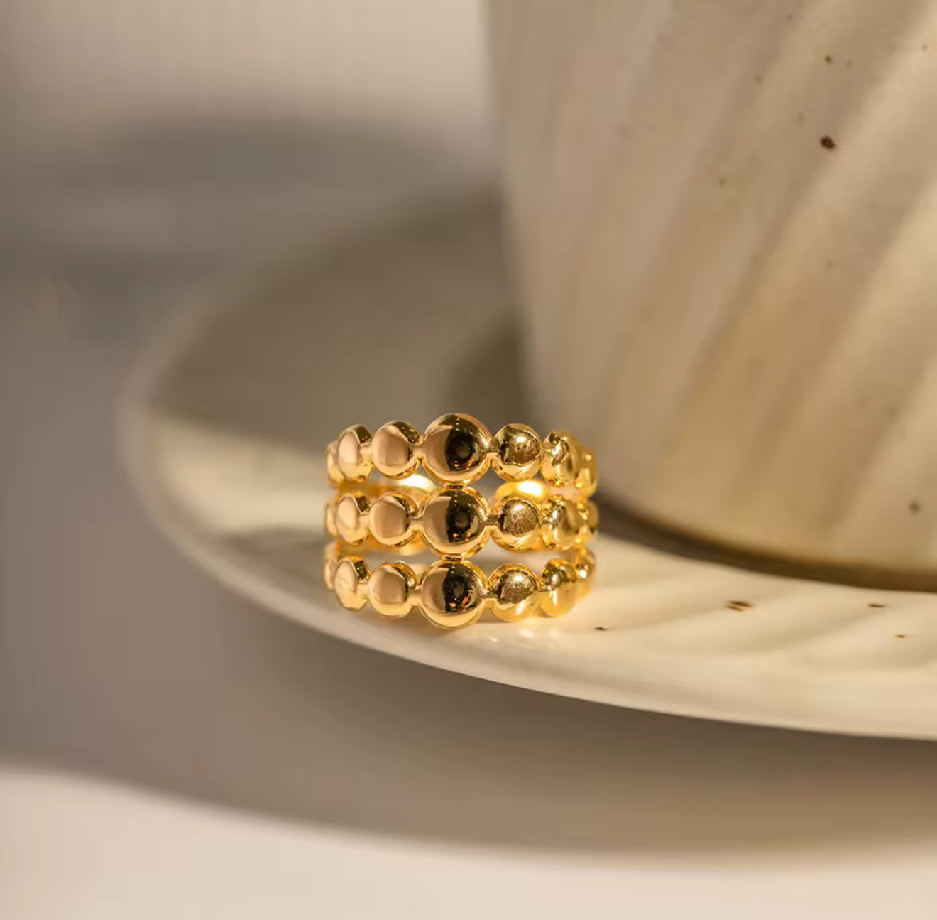 Anillo - PREMIUM | ✨Chapado en oro PVD 18K | 💦 Waterproof