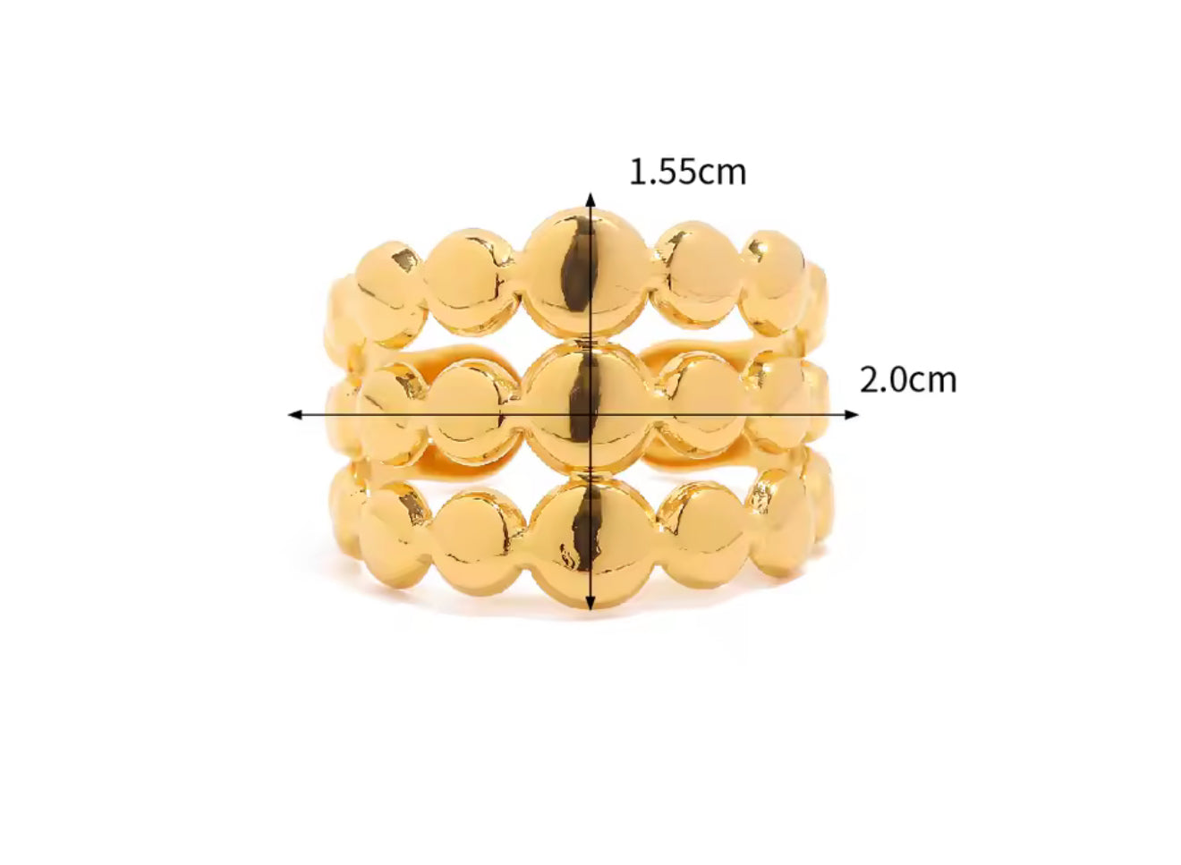 Anillo - PREMIUM | ✨Chapado en oro PVD 18K | 💦 Waterproof