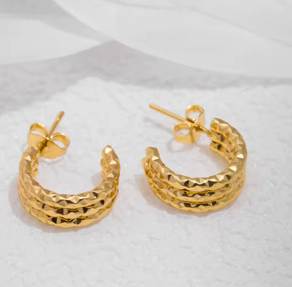 Aretes - PREMIUM | ✨Chapado en oro PVD 18K | 💦 Waterproof