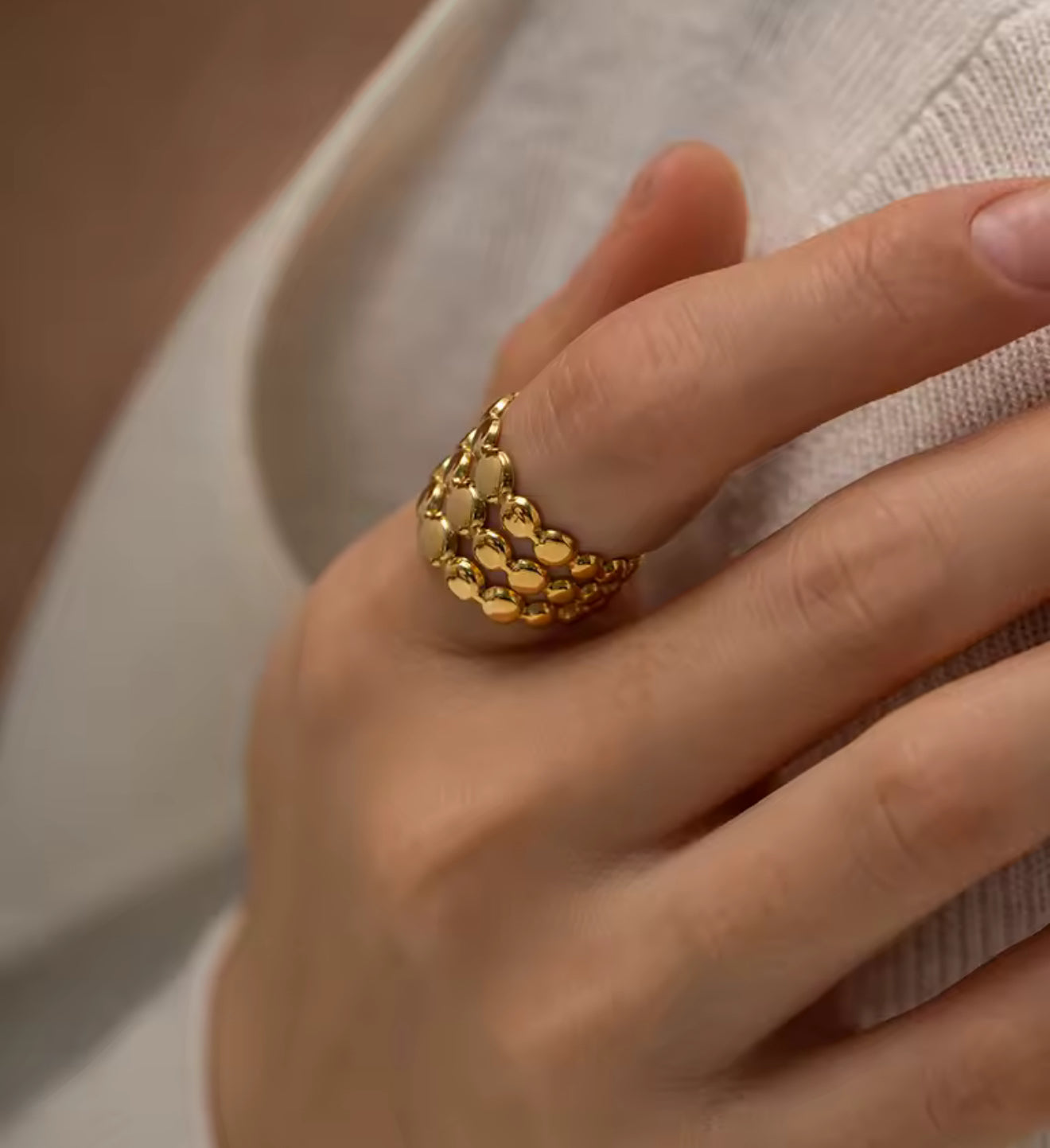Anillo - PREMIUM | ✨Chapado en oro PVD 18K | 💦 Waterproof