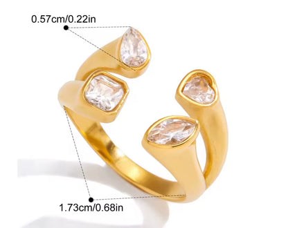 Anillo - PREMIUM | ✨Chapado en oro PVD 18K | 💦 Waterproof